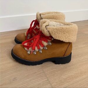 J Crew winter boots shearling women’s size 6